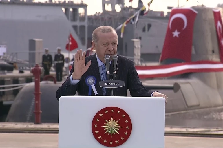 Cumhurbaşkanı Erdoğan: "Dünyada kendi savaş gemisini geliştirip denize indiren 10 ülkeden biri Türkiye’dir" 