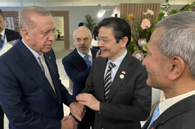 Cumhurbaşkanı Erdoğan, Singapur Başbakanı Wong’u kabul etti