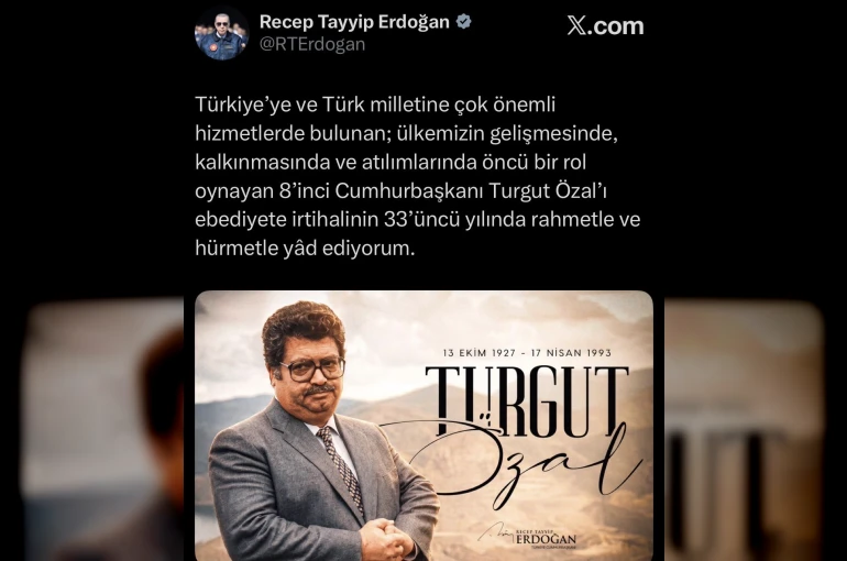 Cumhurbaşkanı Erdoğan, Turgut Özal’ı vefat yıl dönümünde andı 