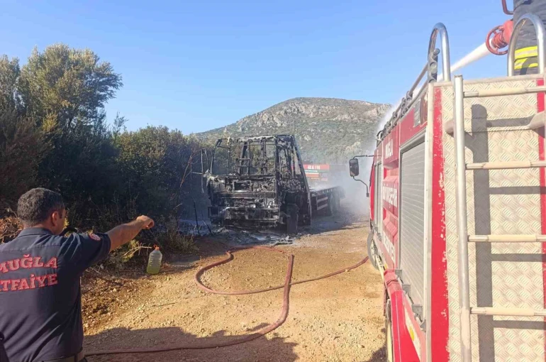 Datça’da kamyoneti yaktığı iddia edilen 2 kişi tutuklandı 