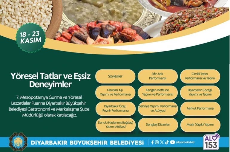 DBB Mezopotamya Gurme Fuarında Diyarbakır mutfağını tanıtacak 
