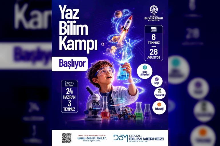 Denizli Büyükşehirden yaz tatiline bilim dolu kamp 