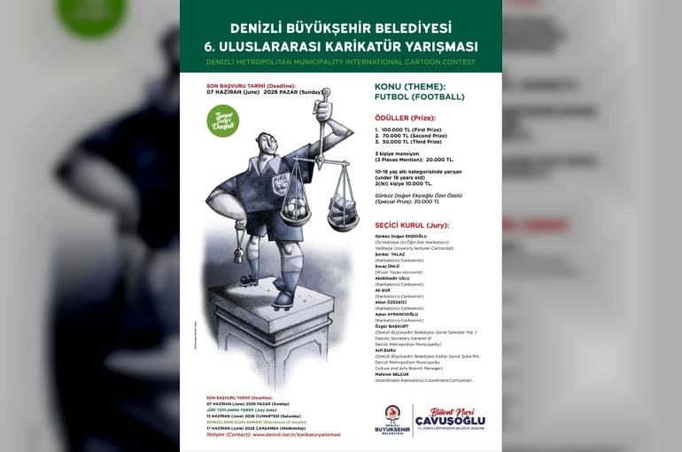 Denizli Büyükşehirin uluslararası karikatür heyecanı başladı 