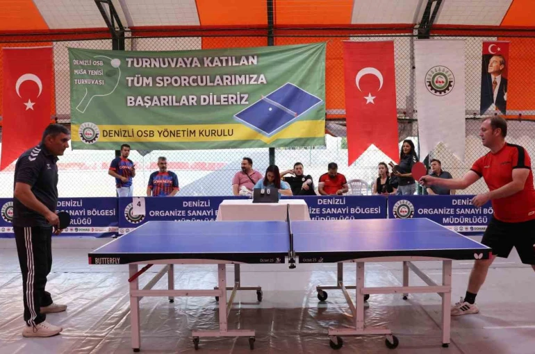 Denizli OSB’de 6. Geleneksel Masa Tenisi Turnuvası başladı