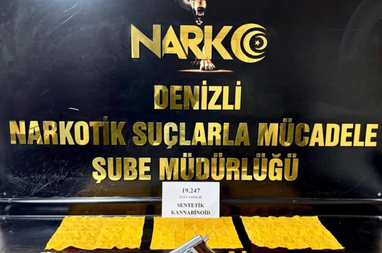 Denizli’de 19 bin kullanımlık sentetik uyuşturucu yakalandı 