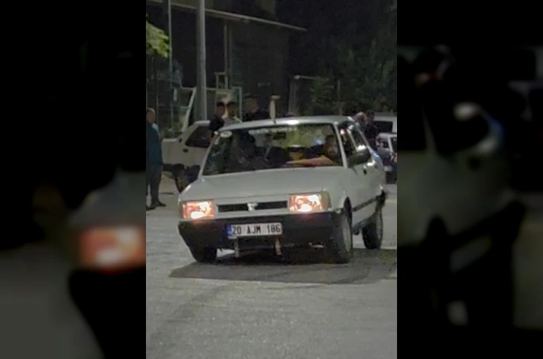 Denizli’de drift terörü mahalle sakinlerini canından bezdirdi 