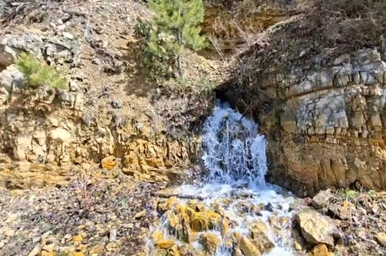 Depremde kuruyan su kaynağı 3 yıl sonra yeniden akmaya başladı