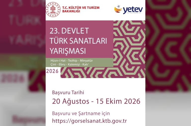 Devlet Türk Sanatları Yarışması’nın 23’üncüsü başlıypr 