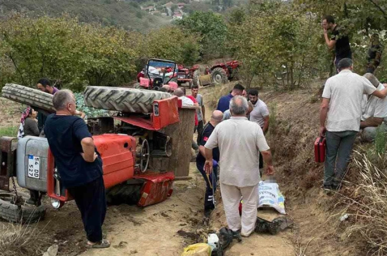 Devrilen traktörün altında kalan adam hayatını kaybetti 
