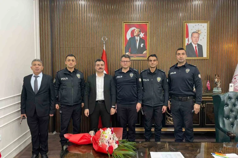 Dicle Kaymakamı Atış, Polis Haftasında emniyet personelini makamında ağırladı 