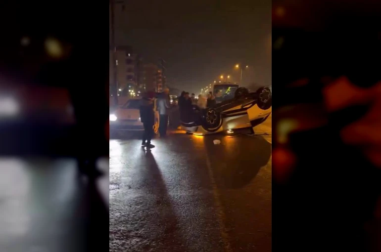 Diyarbakır’da otomobil takla attı: 1 yaralı