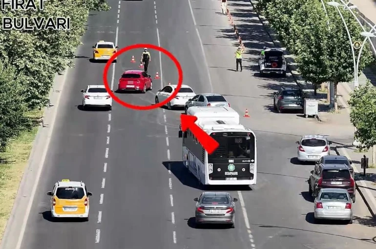 Diyarbakır’da yayalara yol vermeyen araçlara denetim