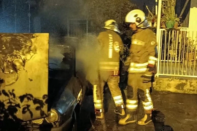 Dörtyol’da otomobil yangını 