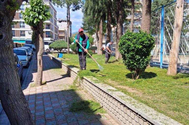 Efeler’de yeşil alanlarda çalışmalar sürüyor 