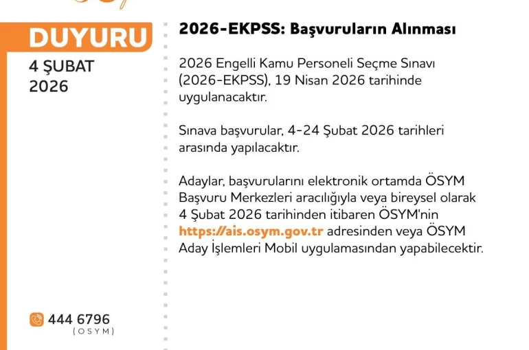 EKPSS 19 Nisan’da yapılacak 