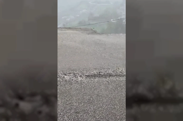 Elazığ’da dolu yağışı etkili oldu 