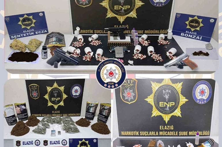 Elazığ’da uyuşturucu operasyonu: 19 tutuklama 