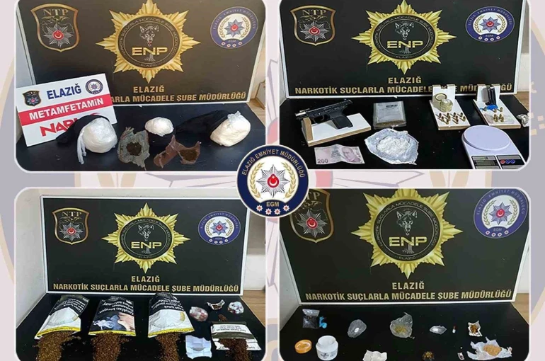 Elazığ’da uyuşturucu operasyonu: 8 şüpheli tutuklandı