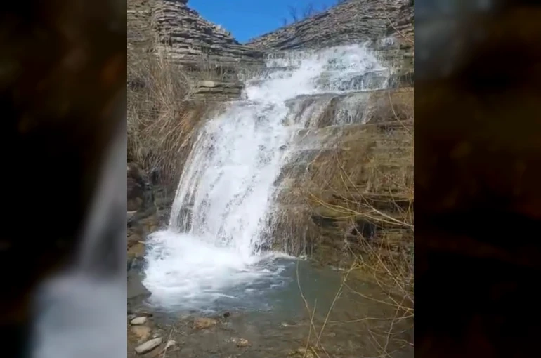 Elazığ’da yağışlar sonrası şelaleler coştu 