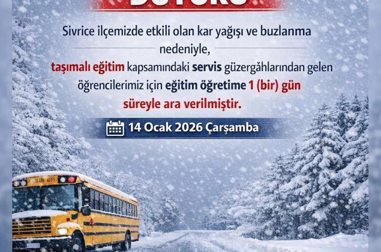 Elazığ’ın iki ilçesinde taşımalı eğitime ara verildi 