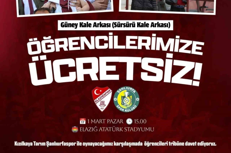 Elazığspor’dan 17 Yaş altı taraftarlara ücretsiz bilet 