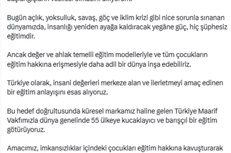 Emine Erdoğan, 5. Lider Eşleri Zirvesi’ne video mesaj gönderdi 