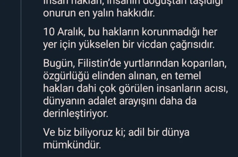 Emine Erdoğan: "Bugün Filistin’de yurtlarından koparılan, özgürlüğü elinden alınan, en temel hakları dahi çok görülen insanların acısı, dünyanın adalet arayışını daha da derinleştiriyor"