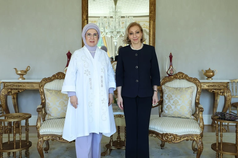 Emine Erdoğan, Lübnan Başbakanı’nın eşi Sahar Selam ile görüştü