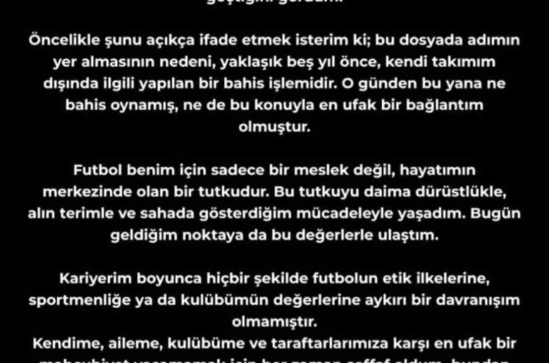 Eren Elmalı: "Bu dosyada adımın yer almasının nedeni, yaklaşık 5 yıl önce kendi takımım dışında ilgili yapılan bir bahis işlemidir" 