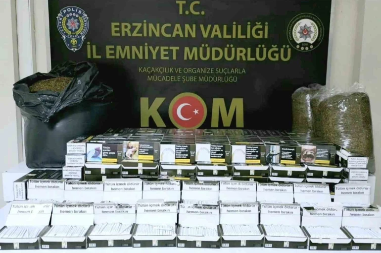 Erzincan’da 50 bin dal makaron, 25 kilo tütün ele geçirildi 