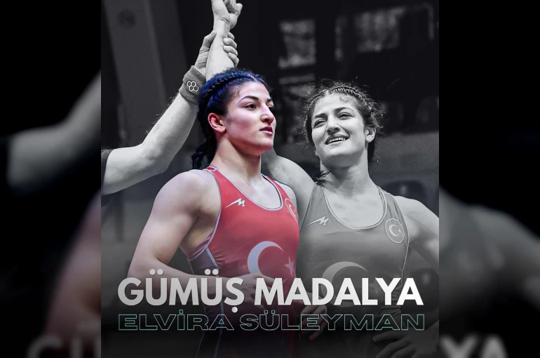 Erzincanlı güreşçi Elvira Süleyman Avrupa ikincisi oldu 