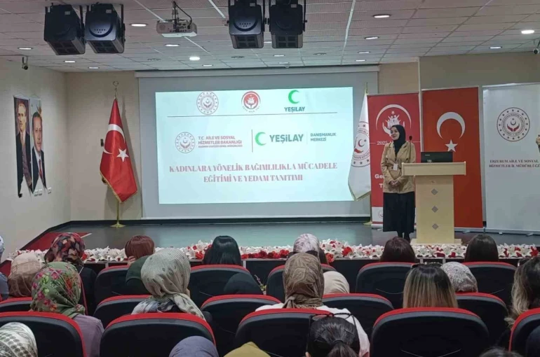 Erzurum’da kadına yönelik bağımlılıkla mücadele eğitimi düzenlendi 