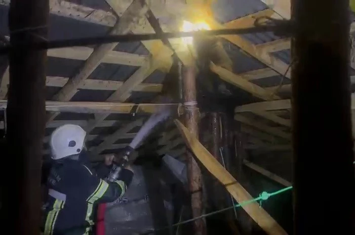 Erzurum’da korkutan yangın 