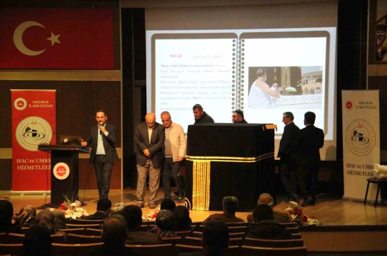 Erzurum’da kutsal topraklara yolculuk öncesi umre provası 