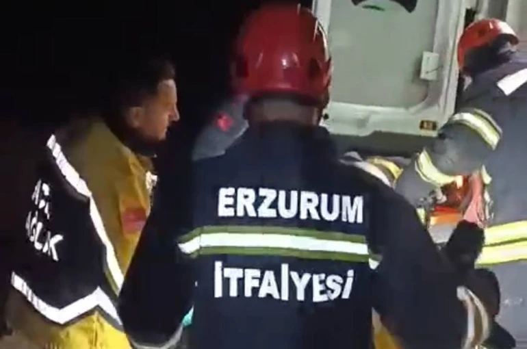 Erzurum’da otomobil şarampole uçtu: 1 yaralı 