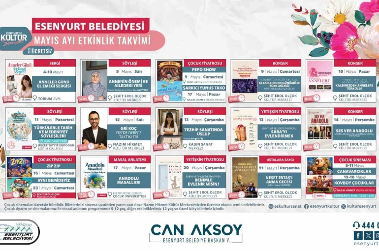 Esenyurt Belediyesi Mayıs ayı kültür sanat etkinlikleri başlıyor 