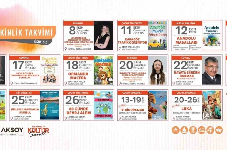Esenyurt Belediyesi’nden ekim ayına özel dolu dolu kültür ve sanat takvimi