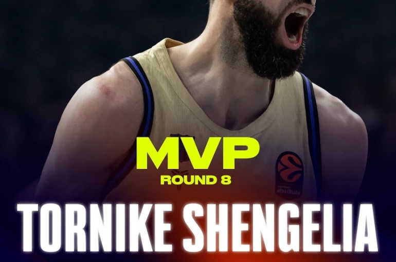 Euroleague’de 8. haftanın MVP’si Tornike Shengelia oldu