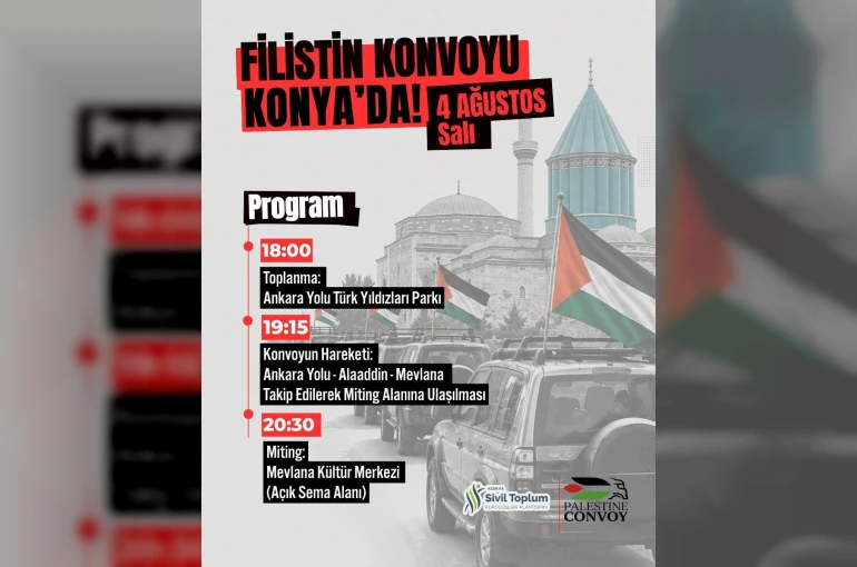 Filistin Konvoyu Konya'da