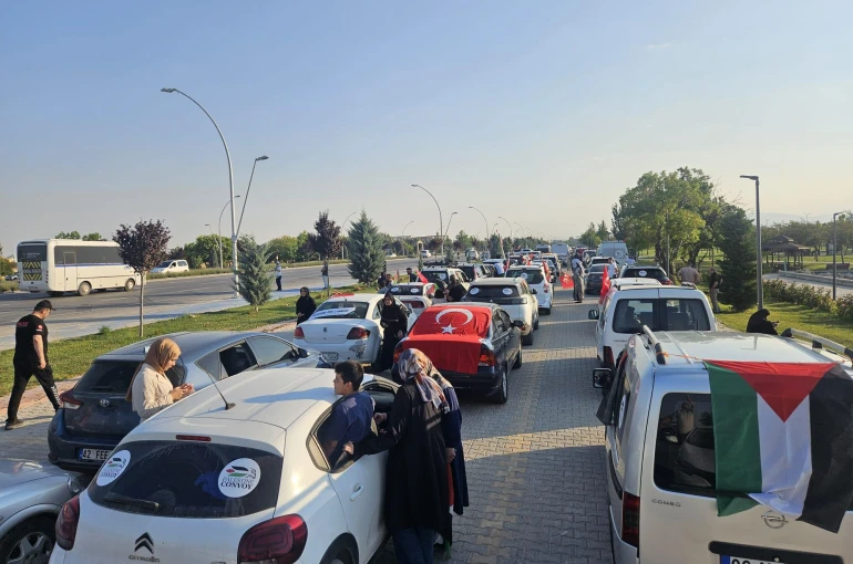 Filistin Konvoyu Konya'ya ulaştı