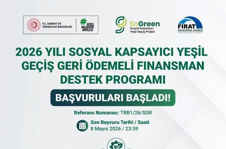 Fırat Kalkınma Ajansı’ndan KOBİ’lere 235 Milyon TL’lik yeşil dönüşüm finansmanı 