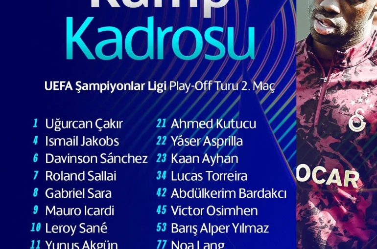 Galatasaray’ın Juventus maçı kadrosu belli oldu 