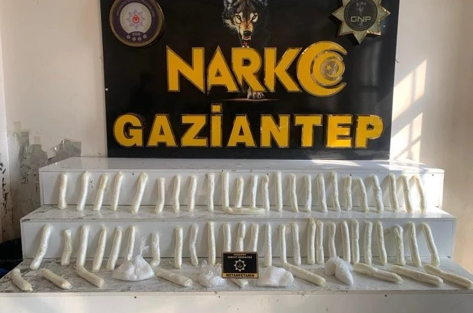 Gaziantep’te 10 kilo metamfetamin ele geçirildi: 1 şahıs tutuklandı 