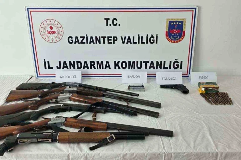 Gaziantep’te 20 adet kaçak silah ele geçirildi