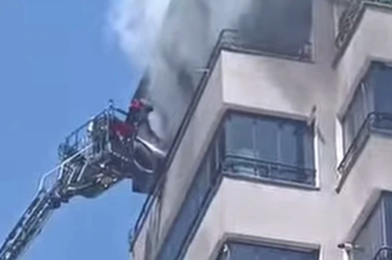 Gaziantep’te 8 katlı binada korkutan yangın 
