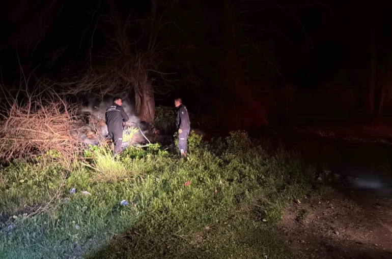 Gazipaşa Selinus Kalesi’ndeki çalılık yangını korkuttu