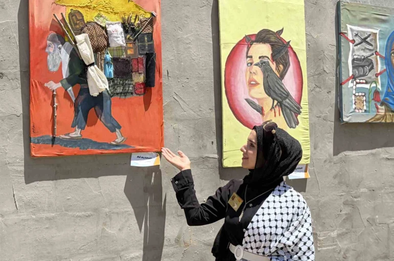 Gazze’de 64 sanatçı savaşın acı izlerini eserlerine taşıdı 