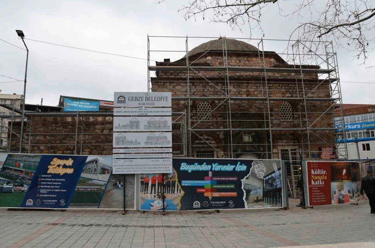 Gebze’de 5 asırlık tarihi hamam restorasyonla ayağa kaldırılıyor 