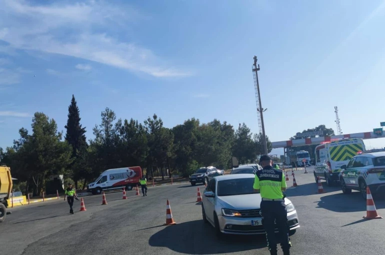 Germencik’te havadan trafik denetimi 