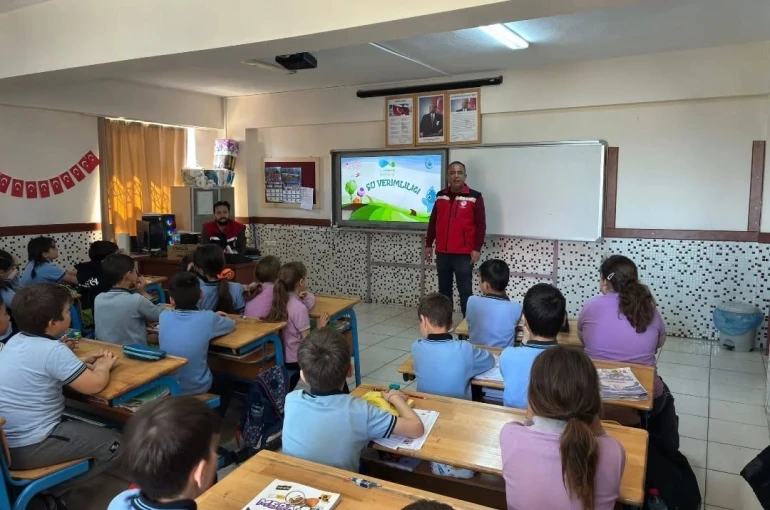 Germencik’te öğrencilere su verimliliğinin önemi anlatıldı